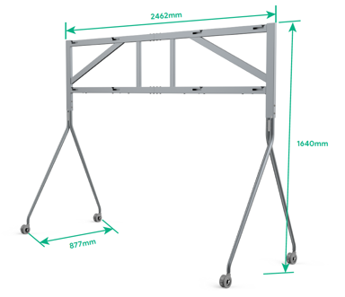 YEALINK Podni stalak za dual monitor 165,1 cm (65"), MB-FloorStand D652, sivi